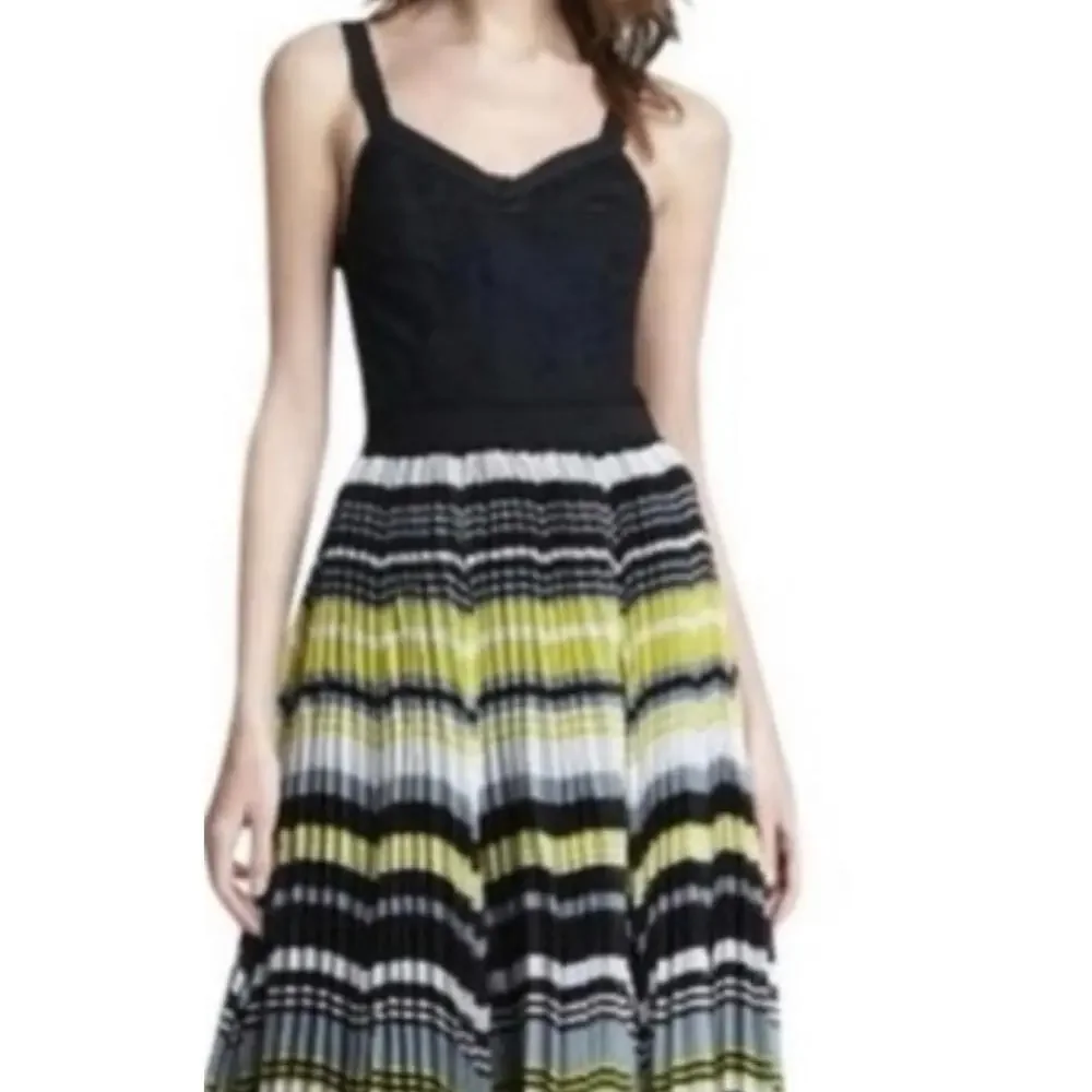 Free People Women California Sunrise Accordion Pleats‎ Bustier Maxi Dress New 0